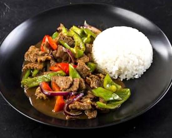 Black Pepper Beef Rice黑椒牛肉饭